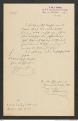 k.k. naturhistorisches Hofmuseum, Intendanzakten 1885-1896 (Hauer), Aktenzahl Z.517/1893, Seite 1